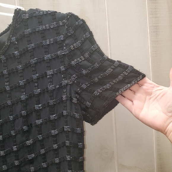 Y2K Vintage Top in Fully Beaded Plaid Pattern by Talbots Size Small - Picture 5 of 16